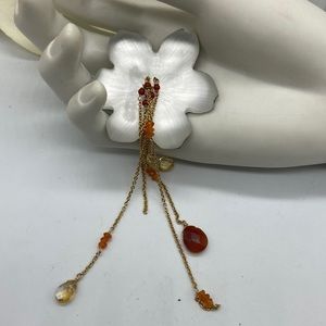 Silver Flower Lucite Pin